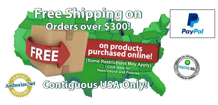 Free Shipping for Orders Over $300